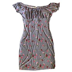 {205 Collins} floral off shoulder mini summer dress